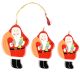 Christmas Tree Hanging Decoration Green Santa Clauses In Three Sizes